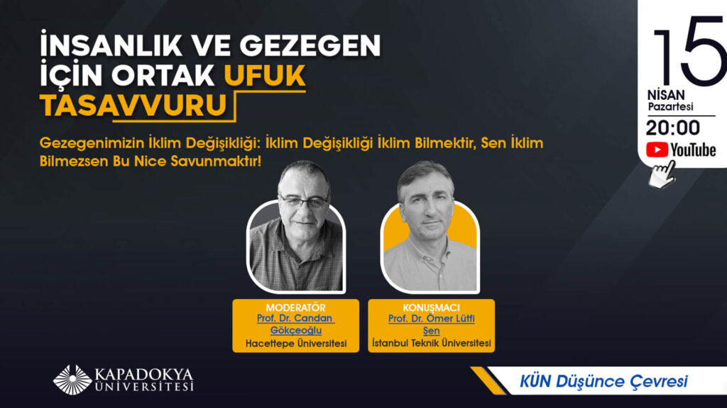 15 Nisan 2024 Pazartesi günü saat 20:00’de Kapadokya Üniversitesi Youtube kanalından canlı yayınlanan “İnsanlık ve Gezegen İçin Ortak Ufuk Tasavvuru (KÜN Düşünce Çevresi)” seminer serisinin dokuzuncu programına Gazi Üniversitesi...